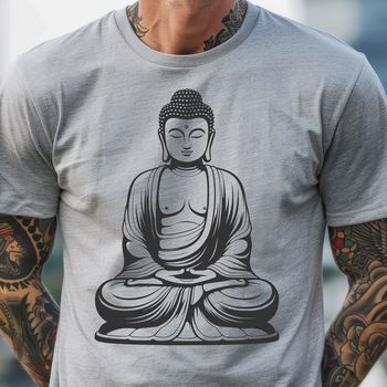 A Buddhist statue icon in a high-resolution vector format.