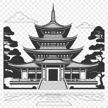 A traditional Asian-style temple with ornate architecture and peaceful surroundings.