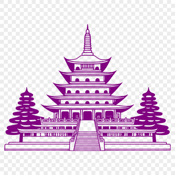 A traditional Buddhist temple structure with ornate architecture.