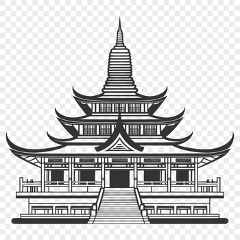A traditional Buddhist temple with intricate details and ornate architecture.
