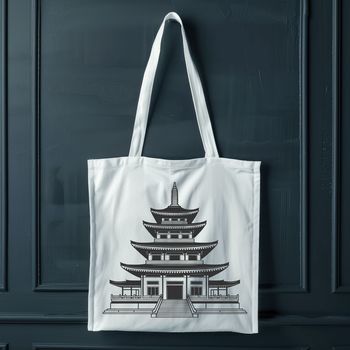 A traditional Buddhist temple with ornate architecture, suitable for vector graphics design.