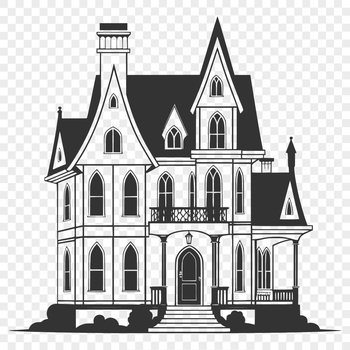 A 2D representation of a single-family home with a simple design.