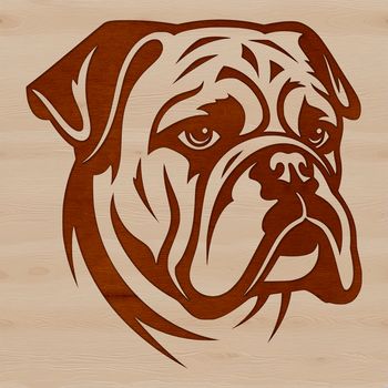 An SVG clip art design featuring a bulldog.