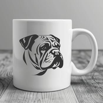 An iconic vector graphic of a bulldog's face, suitable for personal or commercial use in various digital designs.