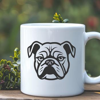 An anthropomorphic vector design of a bulldog, ideal for personal or commercial use in digital projects.