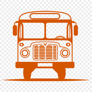 A stylized illustration of a bus in vector format.