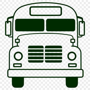 A simple illustration of a bus for vector graphics.