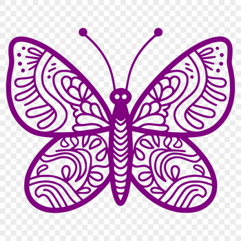 A colorful butterfly with intricate details, suitable for vector designs and digital art.