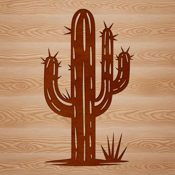 An illustration of a succulent cactus, suitable for use in vector graphics design projects.
