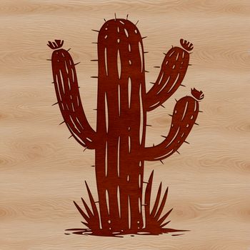 A desert-dwelling cactus plant with sharp spines and waxy stems.