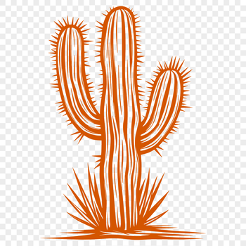 An editable vector graphic of a succulent cactus design.