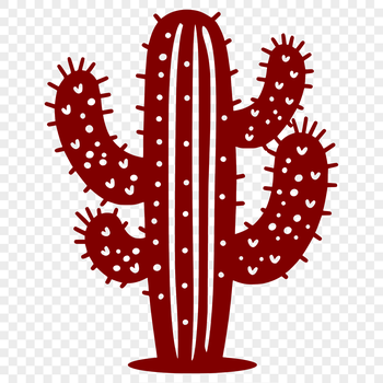 A digital rendering of a cactus, suitable for graphic design projects.