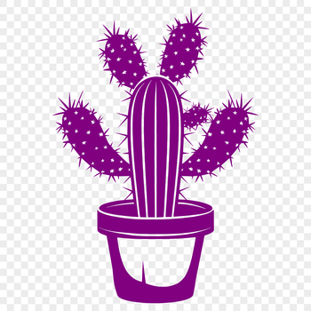 An illustration of a desert-dwelling cactus plant in vector format.