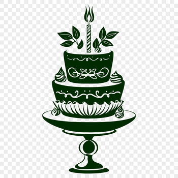 Artistic Cake Illustration - Free PNG