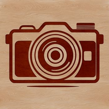 A simple vector illustration of a camera, ideal for graphic design and digital art projects.