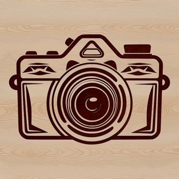 A high-tech digital camera symbol made in vector format for web design.