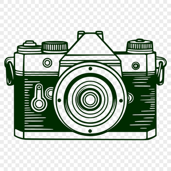 A digital camera icon designed as vector art for easy editing and customization.