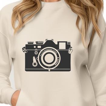 Camera illustration in vector format, suitable for digital design and cutting machine applications.