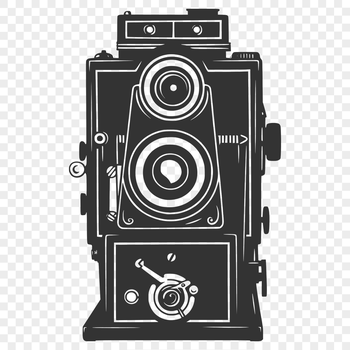 A digital camera icon in a clean and modern design suitable for vector graphics.