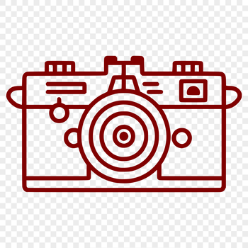 A diagrammatic representation of a digital camera with detailed design elements.