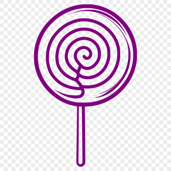 A colorful lollipop made up of swirling patterns and colors, ideal for vector graphics and design projects.