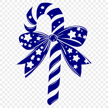 A striped red and white candy cane illustration in vector format.