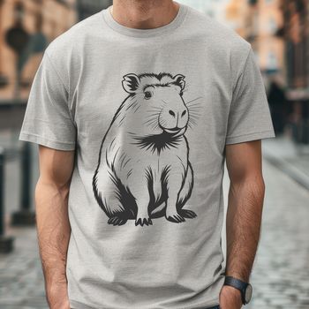 An SVG vector graphic representation of a capybara animal, suitable for cutting machines and commercial designs.