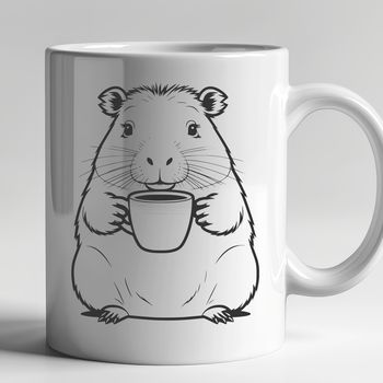 A large rodent animal, the capybara, depicted in a digital vector format.