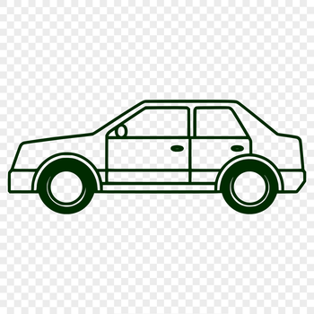 An outline of a car created using scalable graphics technology.
