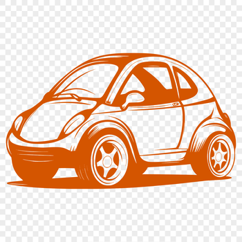 A digital illustration of a sleek modern vehicle with detailed design elements.