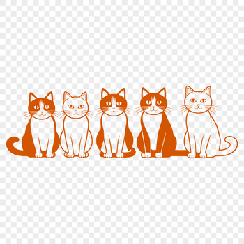 A cartoon illustration of a domestic animal, designed as a clip art vector graphic for digital use.