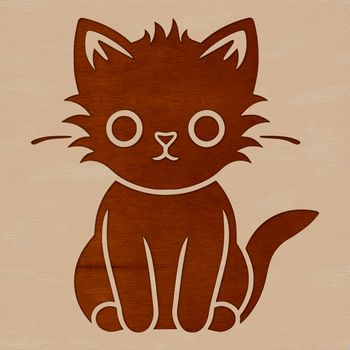 A cute sitting cat in vector format.