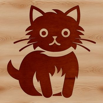 A sitting cat illustrated in vector form for use as clip art.