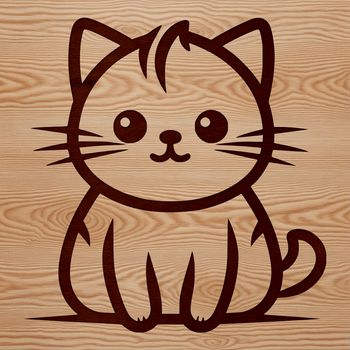 A sitting cat illustration in vector format.