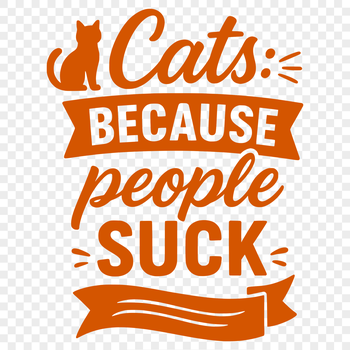 A whimsical cat sitting on a quote-filled background with funny phrases and sayings.