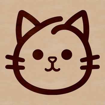 A simple line drawing of a cat's head, suitable for digital or physical crafting projects.