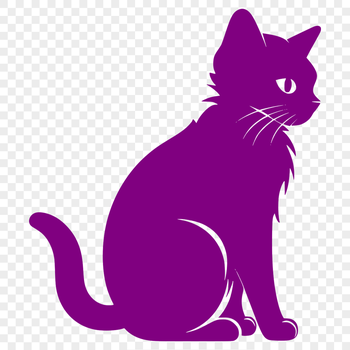 An SVG vector art design featuring a detailed representation of a domesticated animal in a seated position.