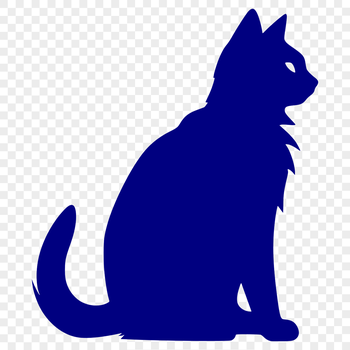 A sitting domestic cat in full body pose, suitable for vector design.