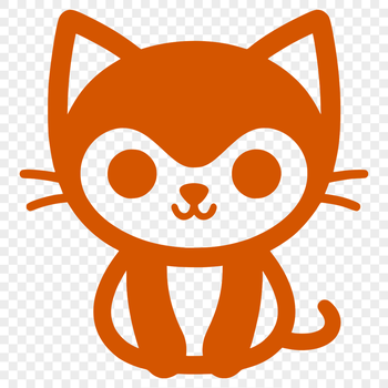 A sitting feline animal in full-body view.