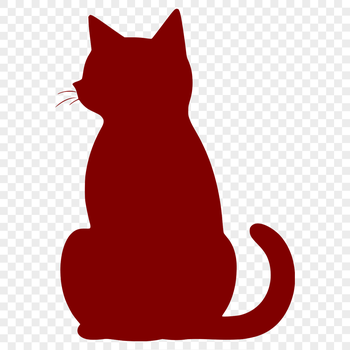 A high-quality illustration of a cat sitting in profile, suitable for vector art projects.