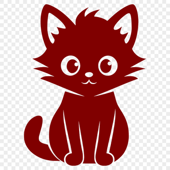 A full-body illustration of a domesticated animal commonly kept as a pet.