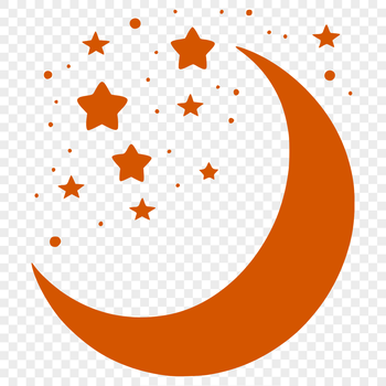 A detailed illustration of the moon in a vector format.