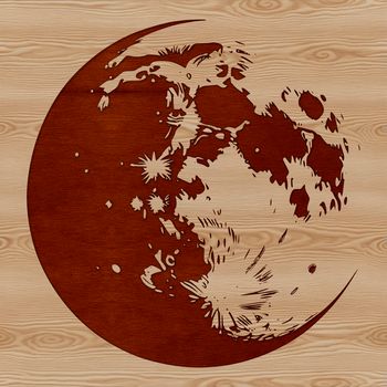 A high-resolution, editable vector illustration of the moon in various sizes.