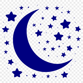 An editable vector graphic representation of the Moon in various stages.