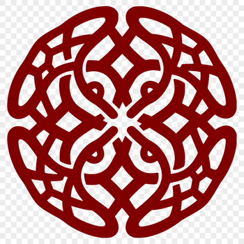 Ornate Celtic pattern featuring intricate shapes and embellishments.