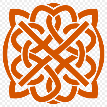 A stylized, ornate Celtic shape with intricate embellishments, suitable for vector art and cutting machine designs.