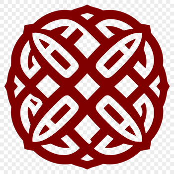 A stylized Celtic pattern featuring intricate embellishments and shapes in a vector format.