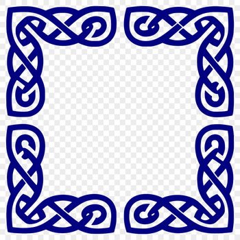 A traditional Celtic ornate shape featuring intricate patterns and embellishments.