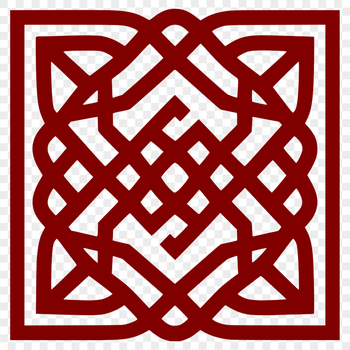 Ancient Celtic ornamentation pattern featuring intricate shape designs.
