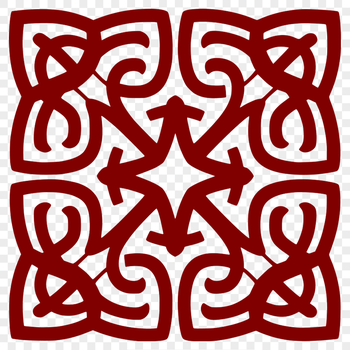 A stylized Celtic pattern featuring intricate embellishments and shapes, suitable for cutting machine designs.